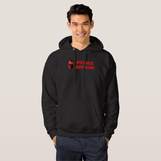 Verdedigende politieagent hoodie (Voorkant volledig)