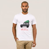Verdediger Mannen met kersttaart-shirt T-shirt (Voorkant volledig)