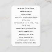 Verdediger St Michael de aartsengel gebed Kaart Visitekaartje (Achterkant)