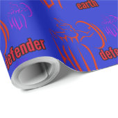 verdediger van de aarde cadeaupapier (Rol Hoek)