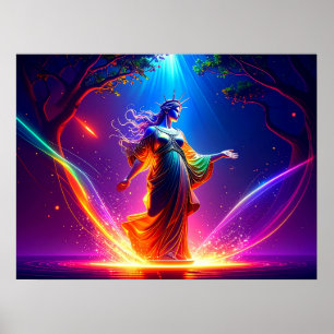 Verdediger van Democratie Dame Liberty Krijgshafti Poster