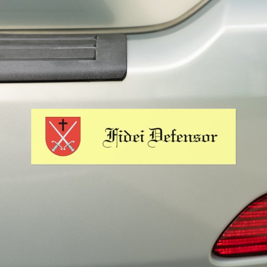 Verdediger van het geloof bumpersticker (Op auto)