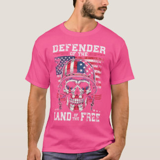 Verdediger van het land van de vrije t-shirt