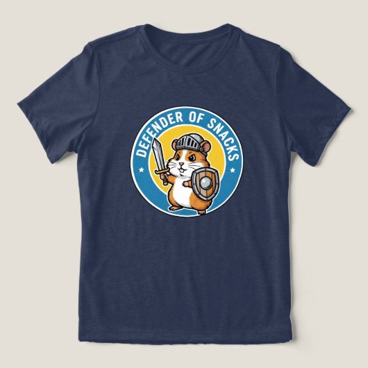 Verdediger van Snacks Hamster Tri-Blend Shirt (Design voorkant)