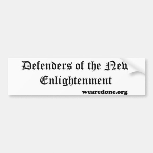 Verdedigers van de nieuwe bumper voor verlichting bumpersticker (Voorkant)