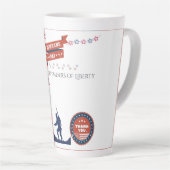 Verdedigers van vrijheid wit latte mok (Rechterhoek)