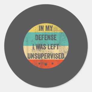 Verdediging Achtergelaten Sarcastisch Ronde Sticker