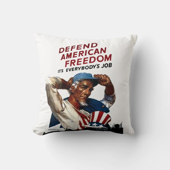 Verdediging van Amerikaanse vrijheid Kussen (Voorkant)