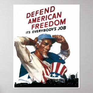 Verdediging van Amerikaanse vrijheid Poster