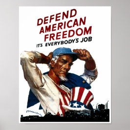 Verdediging van Amerikaanse vrijheid Poster