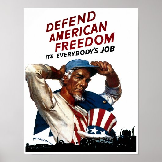 Verdediging van Amerikaanse vrijheid Poster (Voorkant)