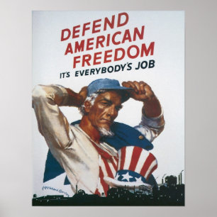 Verdediging van Amerikaanse vrijheid Poster