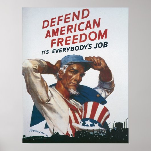 Verdediging van Amerikaanse vrijheid Poster (Voorkant)