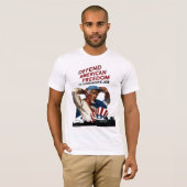 Verdediging van Amerikaanse vrijheid T-shirt (Voorkant volledig)