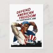 Verdediging van de Amerikaanse vrijheid Briefkaart (Voorkant)