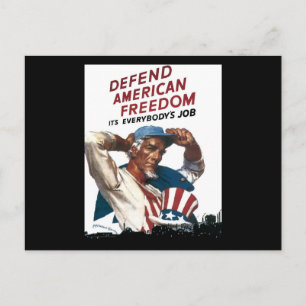 Verdediging van de Amerikaanse vrijheid Het is ied Briefkaart