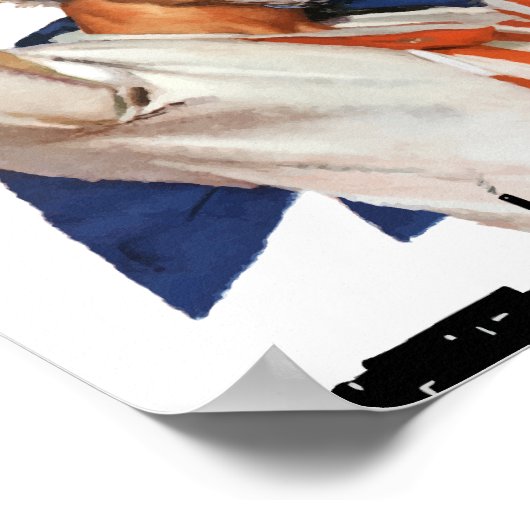 Verdediging van de Amerikaanse vrijheid — oom Sam Poster (Hoek)