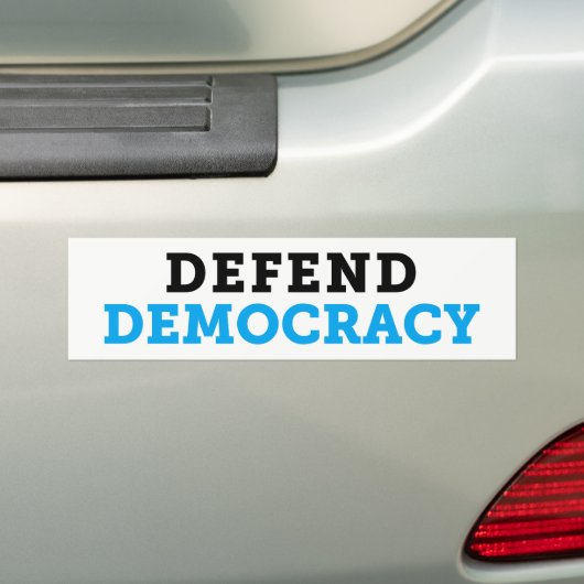 Verdediging van de Bumpersticker Democratie Light (Op auto)