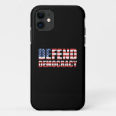 Verdediging van de democratische pro-democratische Case-Mate iPhone case (Achterkant)