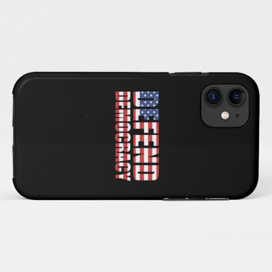 Verdediging van de democratische pro-democratische Case-Mate iPhone case (Achterkant (horizontaal))