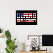 Verdediging van de democratische pro-democratische poster (Thuiskantoor)