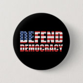 Verdediging van de democratische pro-democratische ronde button 5,7 cm (Voorkant)