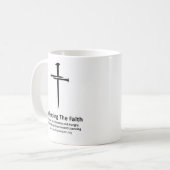 Verdediging van de Faith Coffee Mok (wit) (Voorkant links)