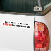 VERDEDIGING VAN DE REGERING BUMPERSTICKER (Op Truck)