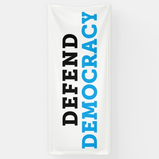 Verdediging van Democratiebanner Spandoek (Verticaal)