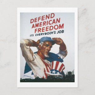 Verdediging van het Amerikaanse Poster van de Vri Briefkaart