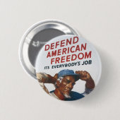 Verdediging van het Amerikaanse Poster van de Vri Ronde Button 5,7 Cm (Voorkant /achterkant)