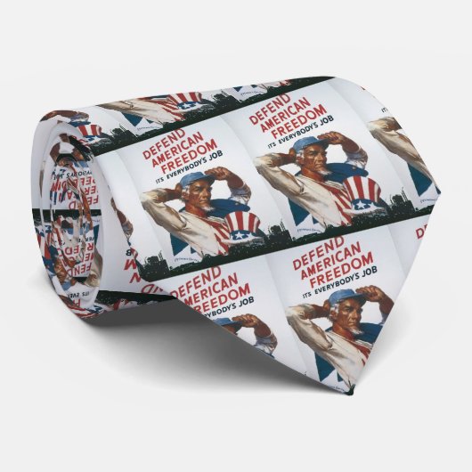 Verdediging van het Amerikaanse Stropdas uit de Tw (Opgerold)