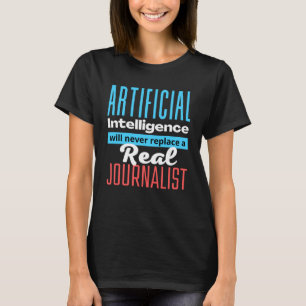 Verdediging van het werk van een journalist AI T-shirt