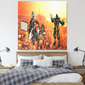 Verdediging van planeet aarde canvas afdruk (Insitu (Slaapkamer))