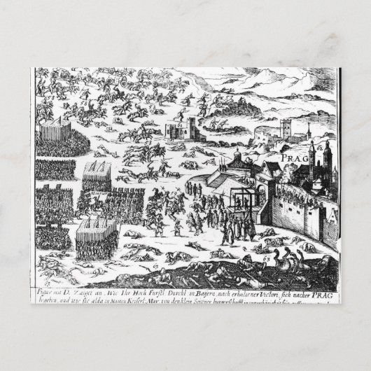 Verdediging van Praag, 1618 Briefkaart (Voorkant)