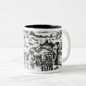 Verdediging van Praag, 1618 Tweekleurige Koffiemok (Voorkant rechts)