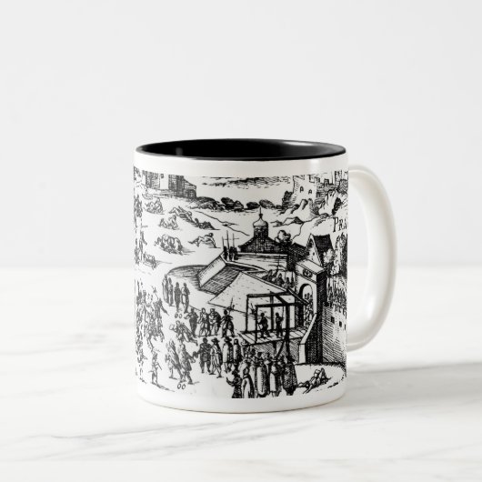Verdediging van Praag, 1618 Tweekleurige Koffiemok (Voorkant rechts)