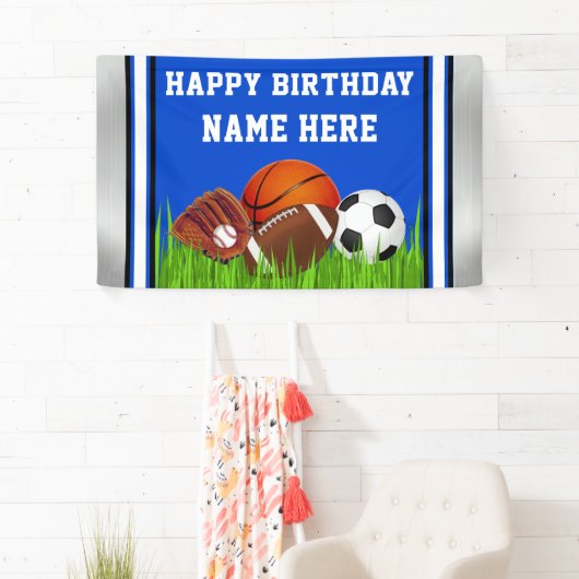 Verdediging van sportwedstrijden, sport spandoek (Insitu)