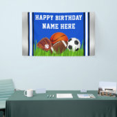 Verdediging van sportwedstrijden, sport spandoek (Beurs)