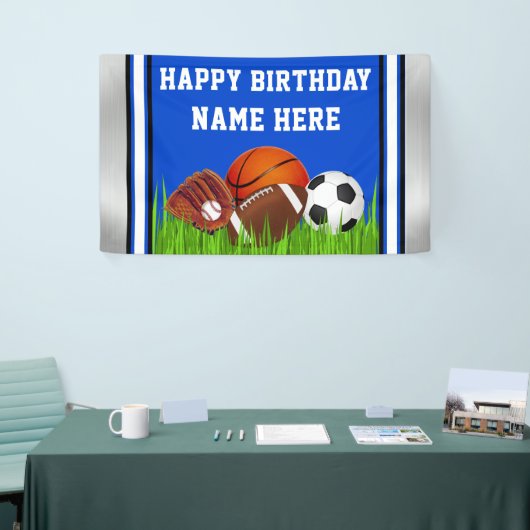 Verdediging van sportwedstrijden, sport spandoek (Beurs)