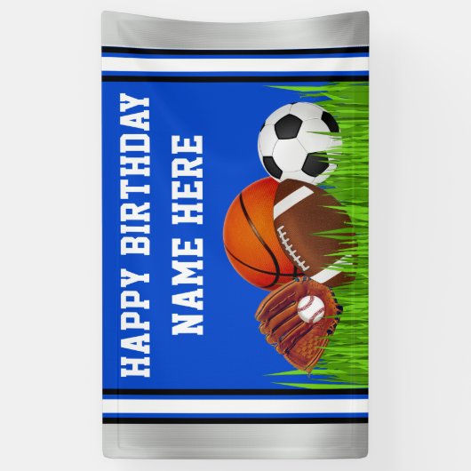 Verdediging van sportwedstrijden, sport spandoek (Verticaal)
