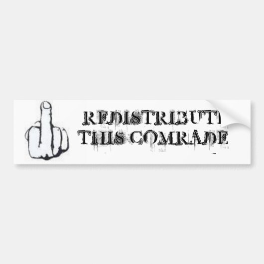 Verdeel dit opnieuw! bumpersticker (Voorkant)