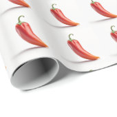 Verdeel je cadeau met een rode, hot chili wrapper cadeaupapier (Rol Hoek)