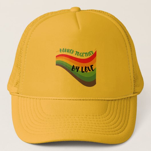 Verdeeld door liefde als cadeau voor vrienden trucker pet (Voorkant)