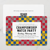 Verdeeld Huis Football Game Watch Party Kaart (Voorkant / Achterkant)