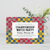 Verdeeld Huis Football Game Watch Party Kaart (Staand voorkant)