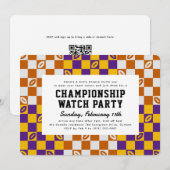 Verdeeld Huis Football Game Watch Party Kaart (Voorkant / Achterkant)