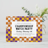 Verdeeld Huis Football Game Watch Party Kaart (Staand voorkant)