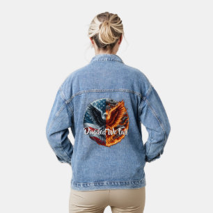 Verdeeld We Herfst USA Burning Denim Jacket