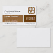 Verdeelde band - bruin - Logo Visitekaartje (Voorkant / Achterkant)